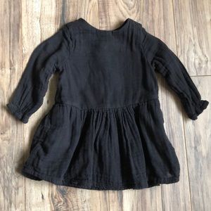 H&M Cotton gauze Muslin Linen Dress wood buttons